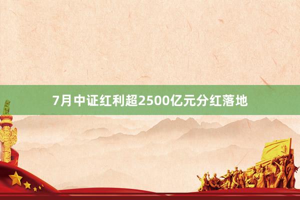 7月中证红利超2500亿元分红落地
