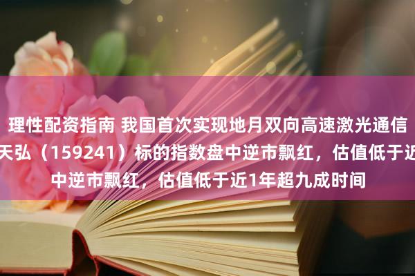 理性配资指南 我国首次实现地月双向高速激光通信!航空航天ETF天弘(159241)标的指数盘中逆市飘红,估值低于近1年超九成时间