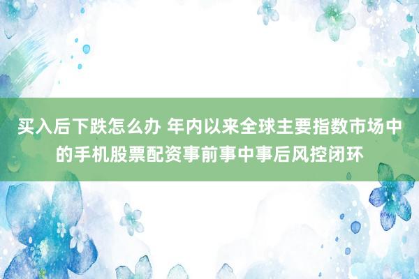 买入后下跌怎么办 年内以来全球主要指数市场中的手机股票配资事前事中事后风控闭环