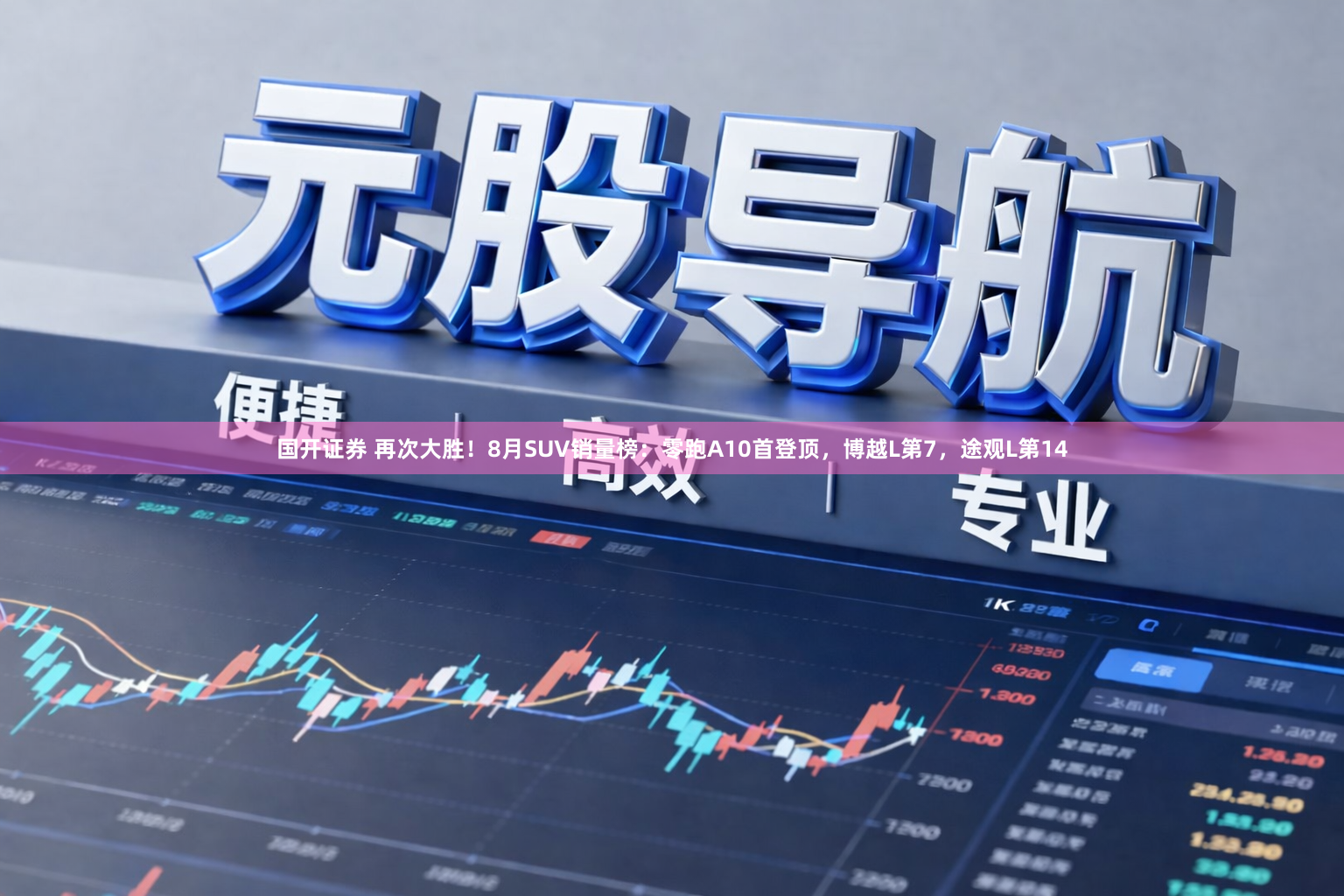国开证券 再次大胜！8月SUV销量榜：零跑A10首登顶，博越L第7，途观L第14