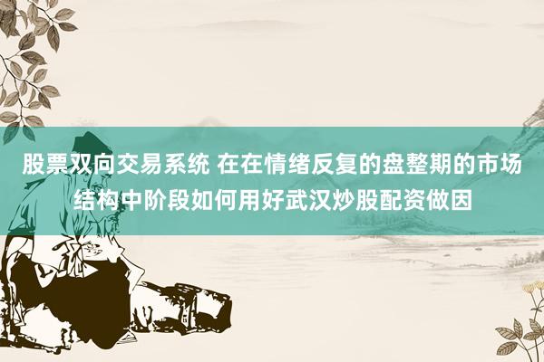 股票双向交易系统 在在情绪反复的盘整期的市场结构中阶段如何用好武汉炒股配资做因