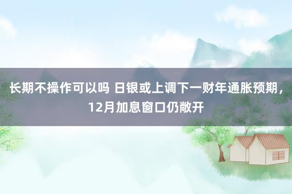 长期不操作可以吗 日银或上调下一财年通胀预期，12月加息窗口仍敞开
